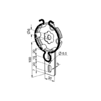 Kastenlager f�r LT50 Antriebe 9763601