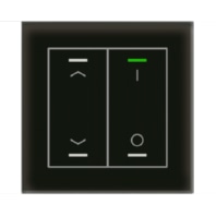 KNX Glastaster II Light 2-fach, RGBW, Temperatursensor, Schwarz, Jalousie_Sch. - BE-GTL2TS.C1S