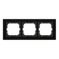 MDT Glass cover frame 3-fold for 63 mm systems, Black - BE-GTR363S.01S
