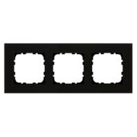 MDT Glass cover frame 3-fold for 55 mm systems, Black - BE-GTR3S.01S