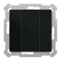 KNX Push Button 55 2-fold, Black matt BE-TA550206.02