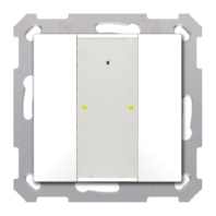KNX Push Button Plus 55 2-fold, White glossy finish BE-TA55P2.G2