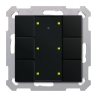 KNX Push Button Plus 55 6-fold, Black matt BE-TA55P606.02