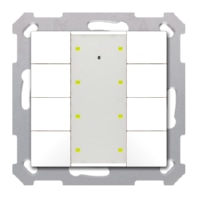 KNX Push Button Plus 55 8-fold, White matt finish BE-TA55P8.02