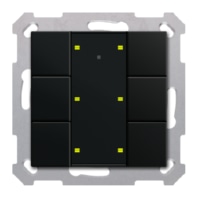KNX Push Button Plus TS 55 6-fold, Black matt BE-TA55T606.02
