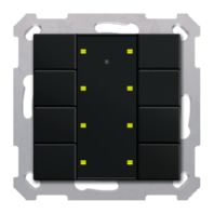 KNX Push Button Plus TS 55 8-fold, Black matt BE-TA55T806.02