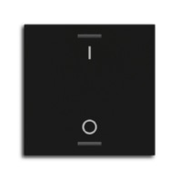 Wippe fr KNX Taster Light 55 1-fach, Schwarz matt, Schalten BE-TAL55W106.B1