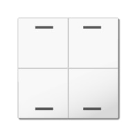 Rocker for the KNX Push Button Light 55 4 gang, white glossy finish, neutral BE-TAL55W402.01