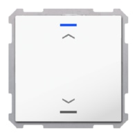 KNX Push Button Lite 63 1-fold, RGBW, blinds, with temperature sensor, studio white glossy finish BE-TAL63T1.A1