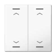 Rocker for the KNX Push Button Light 63 2 gang, studio white glossy finish, blinds BE-TAL63W204.A1