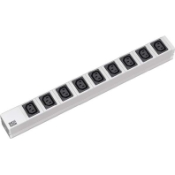19 Zoll Steckdosenleiste, Mehrfachsteckdose 9fach 1HE mit IEC Stecker, 333.539