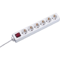 Socket outlet strip white 381.244S