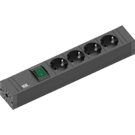 Steckdosenleiste 4xSchuko mit Schalter 2m 420.0012