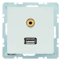 Steckdose USB/3,5mm Audio polarwei samt 3315396089