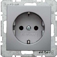 Schuko-Steckd.alu matt 41431404