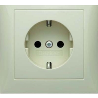 SCHUKO-Steckdose ws/gl m.Abdeckplatte 47228982