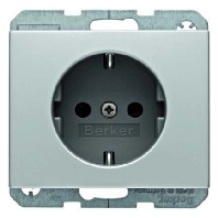 SCHUKO-Steckdose Alu erh. Ber�hrg-schutz 47357003