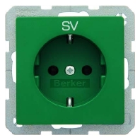 SCHUKO-Steckdose m.Aufdruck grn 47436003