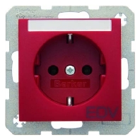 Schuko-Steckdose rt Aufdruck EDV 47501915
