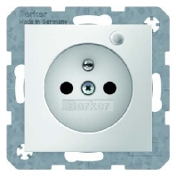 Steckdose Glas pws/gl Kontroll-LED 6765091909