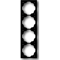 Rahmen 4-fach schwarz matt, impuls 1724-775