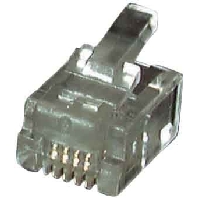 Modular-Stecker RJ11 f.Rundkbl.,ungesch. 37516.1-100 (Inhalt: 100)