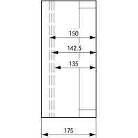 Einzelgehuse m.metr.-Vorprgungen CI44E-150