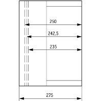 Einzelgehuse m.metr.-Vorprgungen CI44E-250