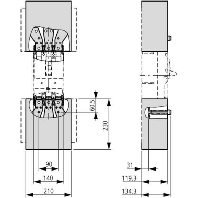 Phase separation for ciruit breaker NZM4-XKSAV