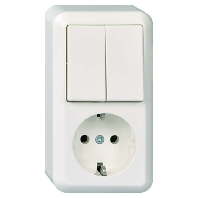 Combination switch/wall socket outlet 388500