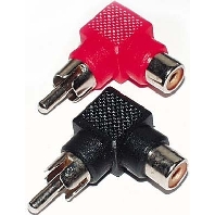 Cinch-Winkeladapter Stecker/Kupplg. R/S GS95 (Inhalt: 2)