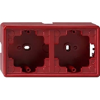 Surface mounted housing 2-gang red 006243