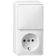 Combination switch/wall socket outlet 017613