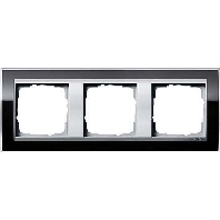 Abdeckrahmen 3fach klar schwarz 0213736