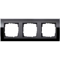 Abdeckrahmen 3fach klar schwarz 0213738