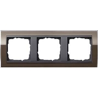 Abdeckrahmen 3fach klar braun 0213768