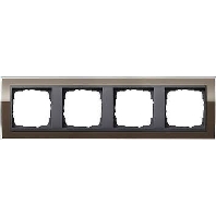 Abdeckrahmen 4fach klar braun 0214768