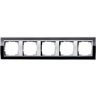 Abdeckrahmen 5fach klar schwarz 0215736