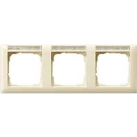 Frame 3-gang cream white 109301