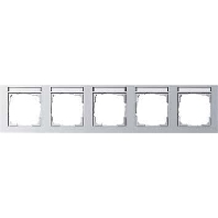 Frame 5-gang aluminium 109525