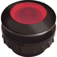 Klingeltaster rund 14,6mm Kn.rot, Hlse alu/sw PROTACT 100 LED