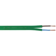 Illumination cable 2x1,5mm² green H05RNH2-F 2x1,5 gn ring 50m