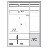 Komplettschrank,univers Z 1 Zhlerpl. 3-feld. ZB33SET15LK