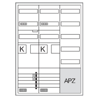 Komplettschrank,univers Z 2 Zhlerpl. 3-feld. ZB33SET25LK