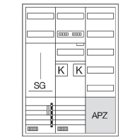 Komplettschrank,univers Z 2 Zhlerpl. 3-feld. ZB33SET28LK