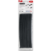 Thin-walled shrink tubing 6/2mm black HIS-3 BAG 6/2