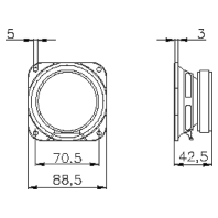 1-way Loudspeaker box 8W (music) PM87BB-8