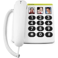Analogue telephone with cord white doroPhoneEasy331phws