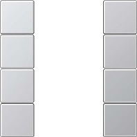 Cover plate for switch aluminium AL 2504 TSA