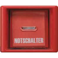 Cover plate for switch/push button red AS 561 GL RT